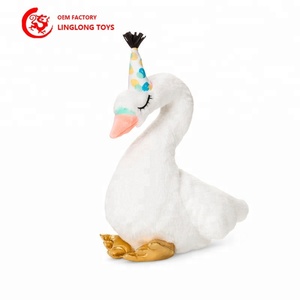 Tùy Chỉnh Chất Lượng Cao Thiên Nga Trắng Đồ Chơi Sang Trọng Sáng Tạo Mô Phỏng Sang Trọng Vịt Cho Trẻ Em Thân Thiện Với Môi PP Bông Đầy Con Búp Bê Động Vật - Product Image 1