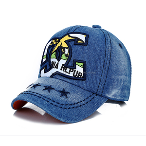 Logo embroidery applique denim baseball Trucker 6 panel caps and Hatter os's Promotional hatter - Product Image 3