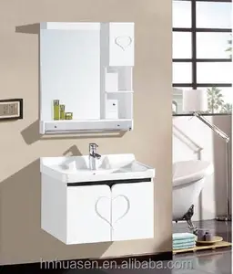 Hotel Wall Mounted Corner Bathroom Cabinet with Light (HS-6012)