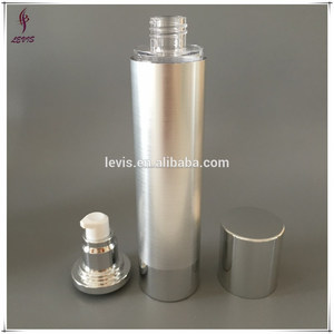120ml vacíos de lujo sin aire botella cosmética de plata - Product Image 5