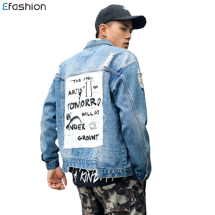 Custom Male Wear Boyfriend Denim Coat 