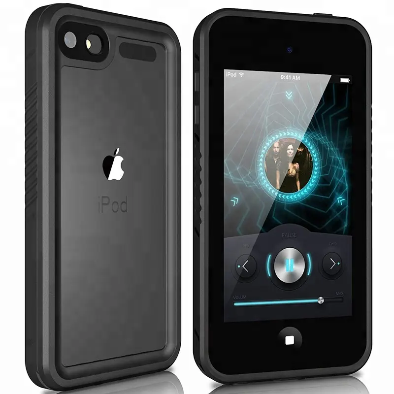 For iPod 5 iPod 6 iPod 7 Waterproof Case, Full-body IP68 Waterproof Shockproof Protective Case Cover for iPod Touch 5th/6th/7th