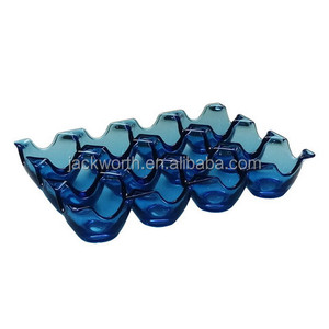 Organisateur de stockage d'œufs en plastique acrylique bleu - Product Image 1