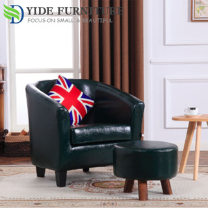 लकड़ी के फ्रेम चमड़े के कपड़े सोफे कुर्सी टब कुर्सी होटल में - Product Image 6