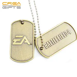 Kustom Emas Plating Logam Qr Kode Nama Anjing Id Tag Kalung Liontin Sublimasi Pet Dog Tag Stainless Steel Tag Anjing untuk Ukiran