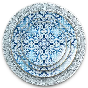 Elegante aibaba com geprägte ladegerät platte porzellan blau und weiß geschirrset platten