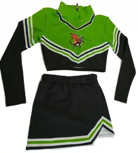 Tùy Chỉnh Cộng Với Kích Thước Thanh Niên Cheerleading Trang Phục Cho Little Girl, Burgundy Pom-Pom Đồng Phục Cô Gái Trong 3 Năm