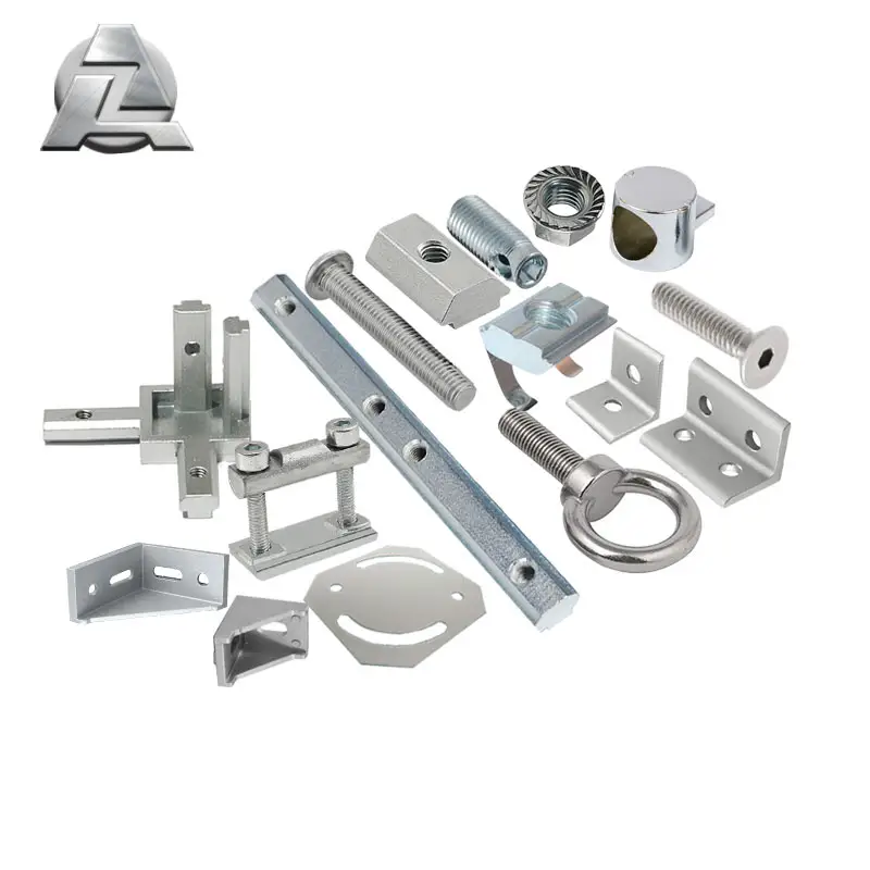 t slot aluminum extrusion framing components fittings hardware parts accessories