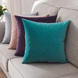 De acolchado de terciopelo almohada cubierta plisada de terciopelo fundas de almohada para sofá