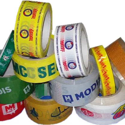 Rollo de cinta impresa personalizada, bajo MOQ, cinta de embalaje autoadhesiva con logotipo