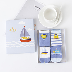 Carino <span class=keywords><strong>Calzini</strong></span> Appena Nati Del Bambino Animale A Tema Regalo Unisex 4 Pack <span class=keywords><strong>Set</strong></span> - Product Image 6