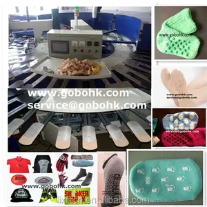 Automatische carrousel/Rotary zeefdruk machine voor koop/sokken/handschoenen/Zool/Slipper