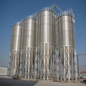 Stainless steel hopper bottom silos