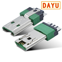 USB a con IC MICRO USB MICRO 7P super thin línea de soldadura pegamento verde (carga rápida OPPO)