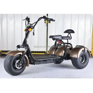 Melhor preço scooter três roda bicicleta com 2 assento, venda quente 3 roda scooter elétrico