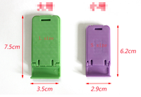 Support de tablette et de téléphone portable universel pliable en plastique réglable pour bureau avec logo laser et impression sur écran