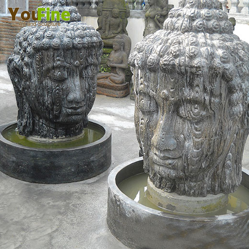 Уличный садовый фонтан Будды, каменный фонтан Будды