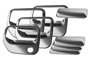 อุปกรณ์เสริมในรถยนต์คุณภาพสูง ABS Chrome ฝาครอบมือจับประตูสําหรับ 2006-2014 Honda Ridgeline - Product Image 3