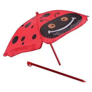 Marienkäfer Klapptisch und Stuhl Kinder Patio Set Picknick tisch mit abnehmbarem Regenschirm für Garten im Freien