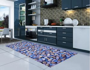 Beau tapis de sol en vinyle PVC floral 3D Polyester lavable et rembourré pour un usage domestique - Product Image 2