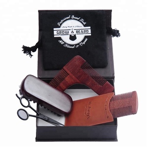 Premium Quality Private Label Mens <strong>Beard</strong> <strong>Grooming</strong> Kit <strong>Beard</strong> Comb Brush Scissors Gift <strong>Set</strong> - Product Image 1