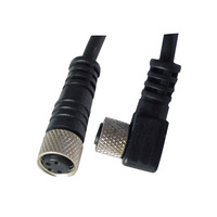 M8 ángulo recto de 3 Pin hembra de 4 pines inyectado Cable conector de Sensor IP67 impermeable con 2 m de Cable (IBEST)
