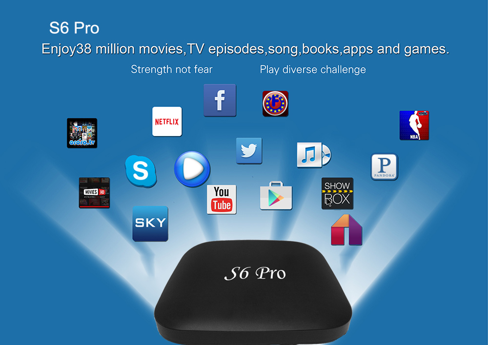 Mondial internet set top box bluetooth quad core xbmc smart rk3229 s6 pro guimauve 6.0.1 mise à jour android tv box 2 gb ram