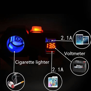 Nueva hembra impermeable moto 12v 5v cigarrera puerto usb con voltímetro - Product Image 5