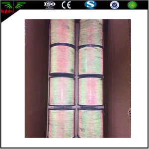 <span class=keywords><strong>150D</strong></span> 0.12mm yüksek ışık yansıtıcı gökkuşağı renk gümüş Polyester iplik nakış iplik örgü logosu için güçlü gerginlik ile