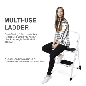 Escabeau à 2 marches avec rail de sécurité pour escabeau de cuisine <span class=keywords><strong>lidl</strong></span> avec sac de tabouret - Product Image 6