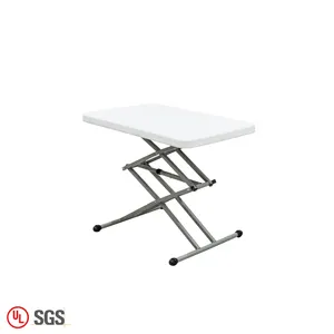 Mini mesa de jantar dobrável de plástico, altura ajustável portátil, venda imperdível