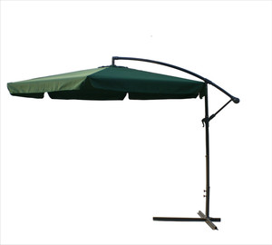 Marco de aluminio de 10 pies Paraguas de jardín al aire libre de acero Paraguas de plátano colgante con base para muebles de <span class=keywords><strong>patio</strong></span> - Product Image 1