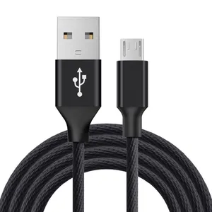 5V 2.1A 빠른 충전 나일론 꼰 마이크로 USB 케이블 데이터 동기화 충전기 휴대 전화 케이블