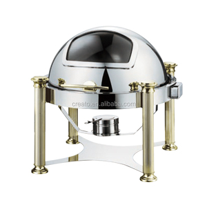 Plat de service de buffet en acier inoxydable pour hôtels et restaurants - Product Image 1