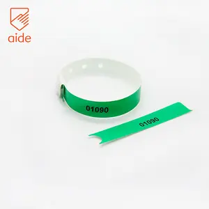 Pulseira de pulso de vinil para hotel, pulseira de borracha de plástico