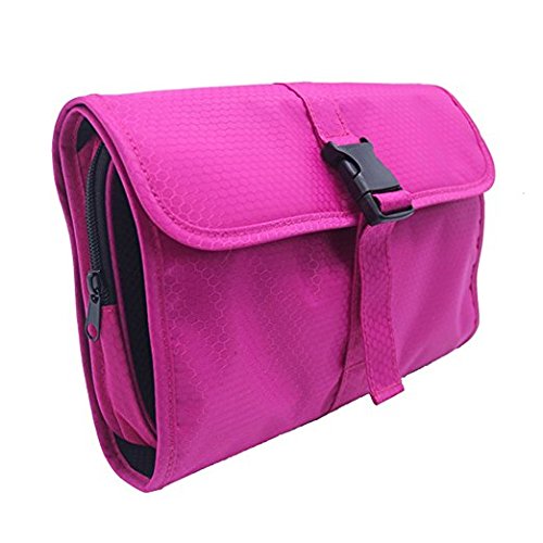 Trousse De Toilette Suspendue Voyage – Grand Organisateur Maquillage – Toile Noire (Neuf)