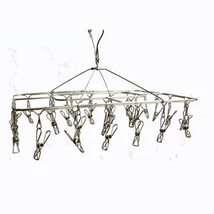Home Wholesales Silver Metal Iron Hanging Clothes Hanger for Kids
