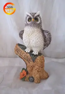 Sculture di Aquila Ornamentali Natalizie, Statuette Artificiali di Animali, Decorazioni in Resina Popolari in Europa, Uccelli da Giardino, Gufo - Product Image 6