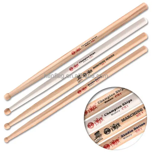 Hickory Marche baguettes rondes en bois conseils pour caisses claires