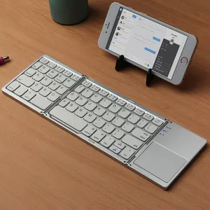 Zwarte Lay-Out Nieuwigheid Oem Opvouwbare Bluetooth Mini Draagbare Draadloze Toetsenbord Opvouwbare Toetsenbord En Muis Combo Voor Ipad