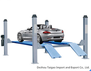 3.5T 4 Post Hydraulic Wheel Alignment <strong>Car</strong> Lift With Rolling <strong>Jack</strong> With Low <strong>Price</strong> - Product Image 3