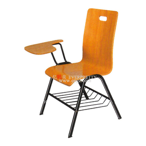 Muebles escolares Silla de estudiante con bloc de escritura Silla de dibujo escolar de madera vintage Silla de entrenamiento para estudiantes - Product Image 1