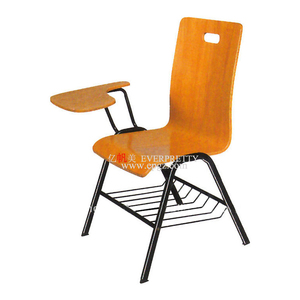 Mobilier scolaire Chaise d'étudiant avec bloc-notes Vintage Bois École Croquis Chaise Étudiants Chaise Formation