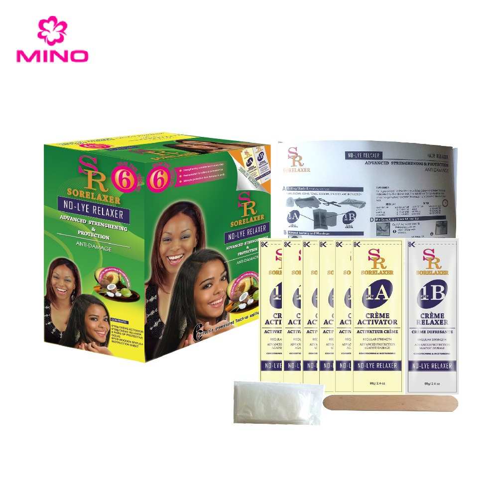 OEM के प्राकृतिक जैतून का तेल सुरक्षात्मक कोई-लाइ Relaxer SORELAXER सैलून बाल relaxer कोई-Lye आसान प्रदर्शित करने के लिए