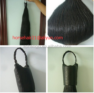 Compra de colas de caballo blanco natural para carrusel, extensión de caballo 100% pelo de caballo real - Product Image 6