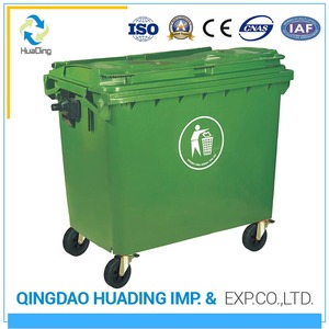 Cubo de la <span class=keywords><strong>basura</strong></span> de acero bajo precio industrial <span class=keywords><strong>con</strong></span> 4 <span class=keywords><strong>ruedas</strong></span> - Product Image 3