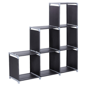 Storage Cube Organizer 3-tier Closet Organizer Shelf 6-cube Cabinet Bookcase Space-Saving