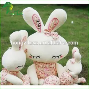 Mode top-qualität neues design gefüllte kaninchen spielzeug mit kleid