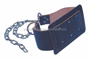 Ceinture d'haltérophilie en cuir de vachette unisexe avec design durable antidérapant Logo et couleur personnalisables avec chaîne en acier en gros inclus - Product Image 6