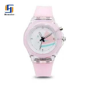 New arrival silicone strap kid light led watch